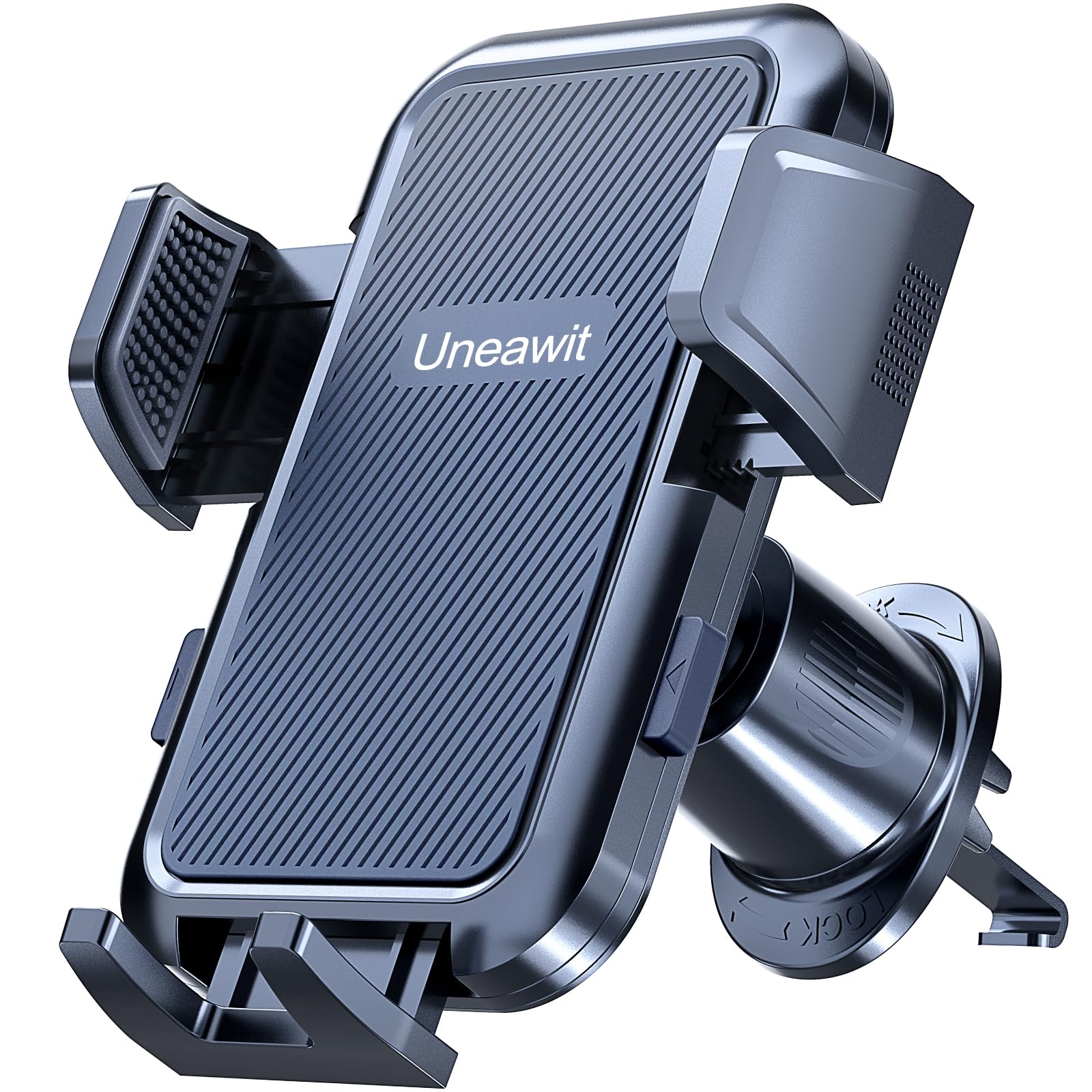 Uneawit 車載スマホホルダー 運転席 携帯電話スタンド 4~7インチ対応 360°回転 フック式 スマホ 車用 ホルダー エアコン吹き出し口式 安定性拔群 片手操作 落下防止 取り付け簡単 厚いケース対応