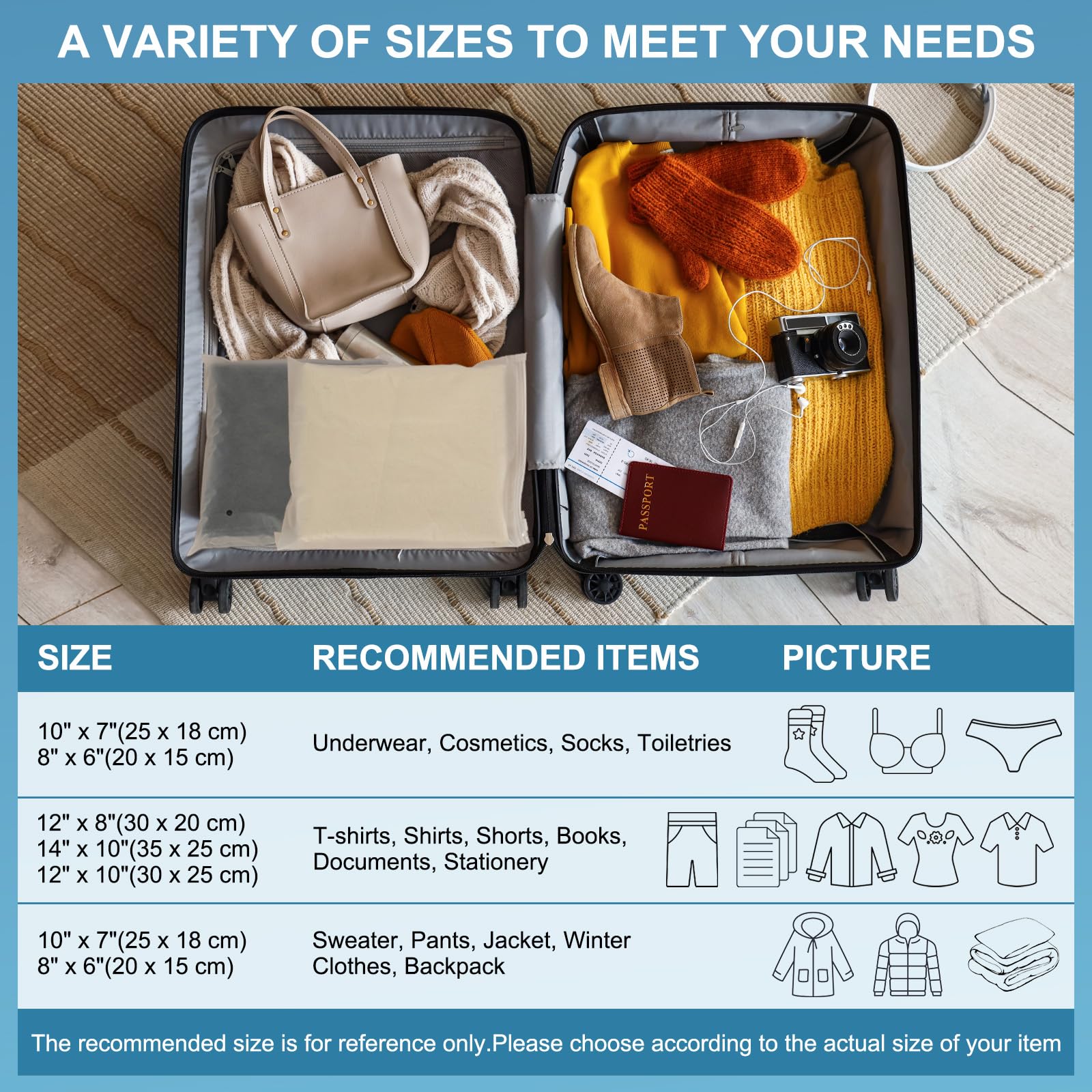 PATIKIL Con Cerniera Opache 100 Pezzi 45 x 35cm Buste Abbigliamento Buste Per Camicie Opache Richiudibili In Plastica Trasparente Poly Con Foro Di Aereazione Per Organizzare
