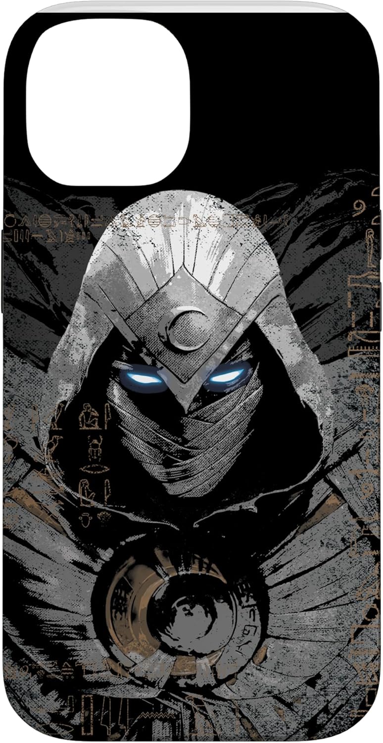 Marvel Moon Knight Glowing Eyes Egyptian Hieroglyphs Case for iPhone 13