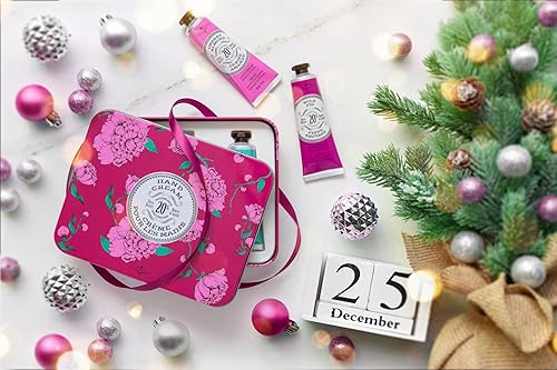 Miniatura 5 de La Chatelaine Juego de regalo de lata de trío crema de manos a base de plantas fabricado en Francia con 20 manteca de karité orgánica y aceite de