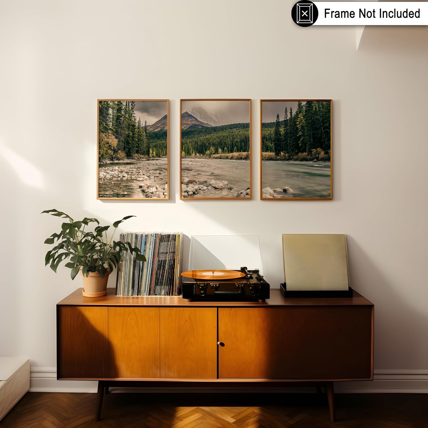 Poster Master 3-Piece Forest River Poster - Wilderness Print - Nature Art - Photography Art - Gift for Men, Women & Nature Lover - Landscape Decor for Living Room or Bedroom - 8x10 UNFRAMED Wall Art