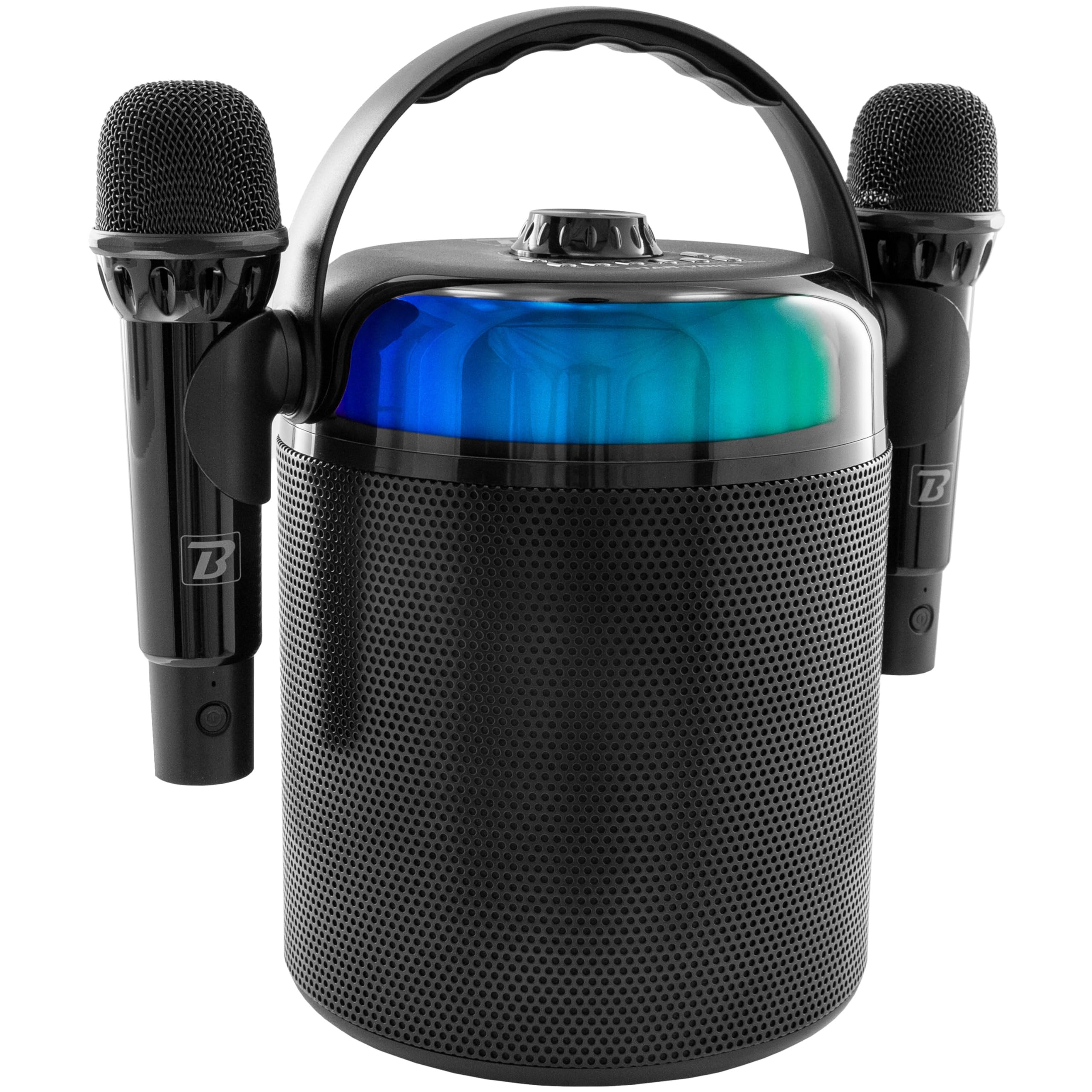 BoomTone DJ Star Voice – Enceinte Karaoké Bluetooth Portable avec 2 Micros sans Fil, LEDs RGB et Changeur de Voix, Karaoké Enfant & Adulte pour Soirées et Anniversaires