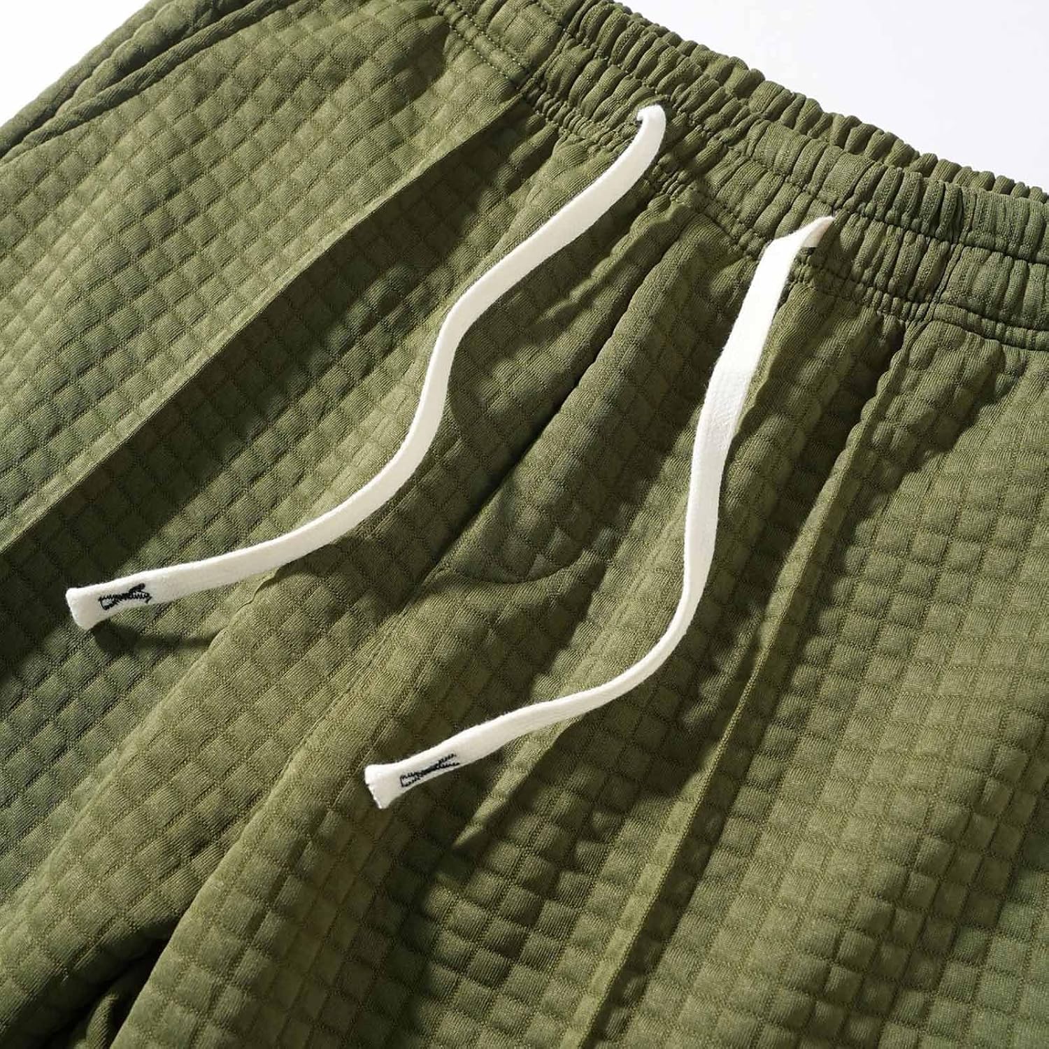 Cambkatl Waffle Lounge Sets for Men Quarter Zip Stand Collar Sweatshirt & Straight Pants 2 Piece Workout Business Outfits
