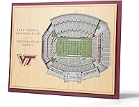 Vista 130 de YouTheFan NCAA Oklahoma Sooners - Arte de pared 3D de 5 capas con vista al estadio, Gaylord Family Oklahoma Memorial Stadium, 13.00 x 17.00 pulgadas