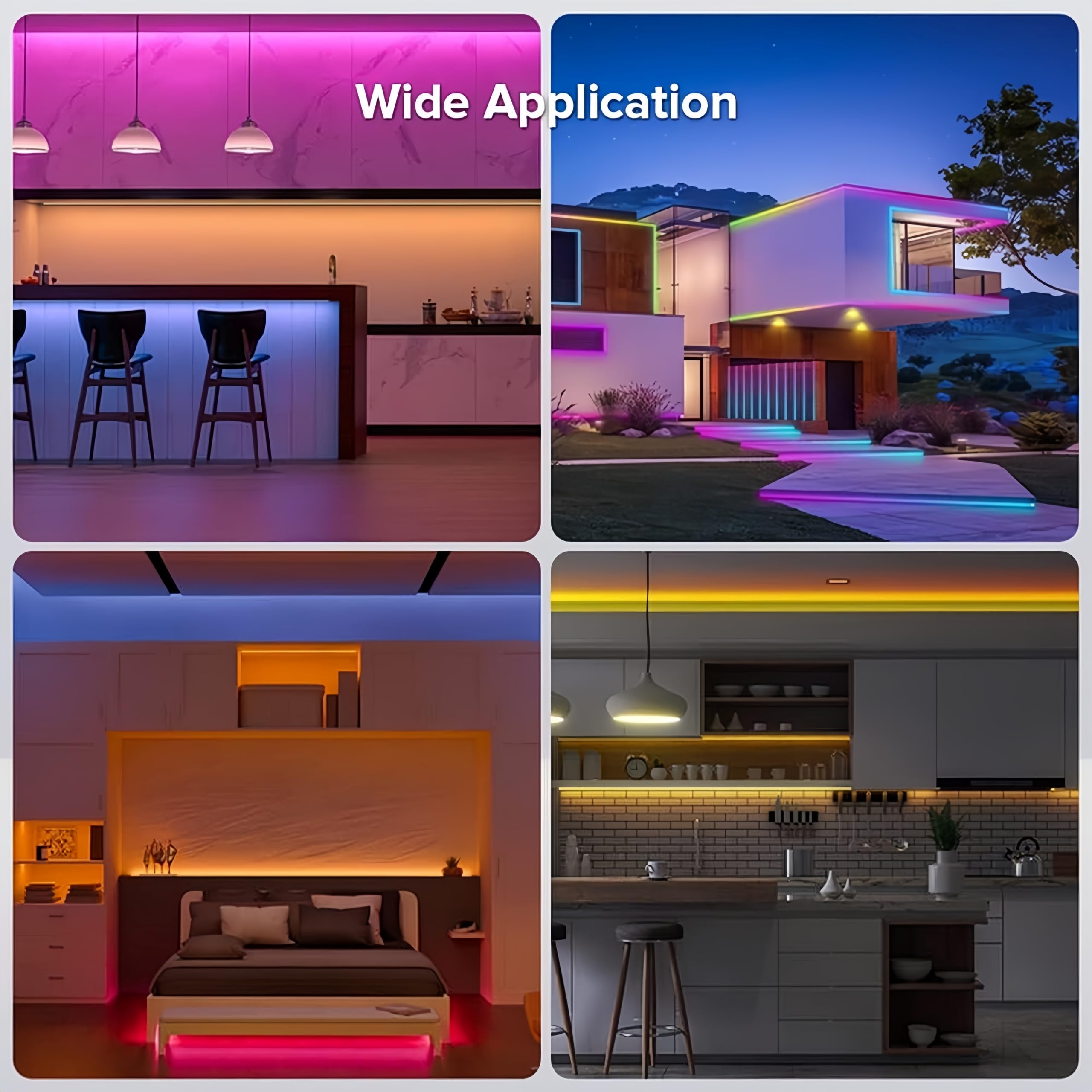 10 m Silikon-LED-Kanalsystem, Aluminium-Profil-Ersatz, 16 x 16 mm, DIY-LED-Neon-Licht, IP67 wasserdicht, für 6–10 mm LED-Lichtstreifen, für Innen- und Außenbereich, Umgebungsdekoration