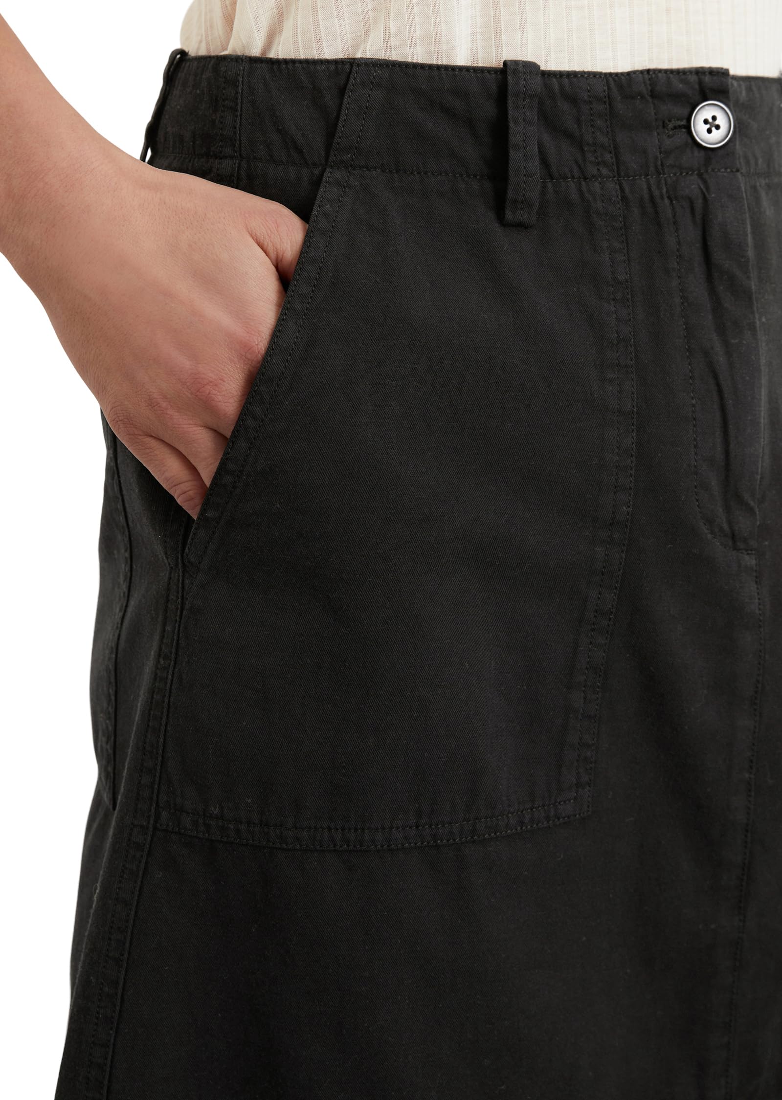 Marc O'Polo Damen Minirock aus Baumwoll-Leinen-Mix Tailored Fit