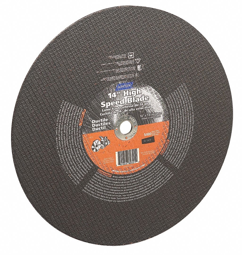 Norton 12" Type 1 Silicon Carbide Abrasive CutOff Wheel, 20mm Arbor, 0