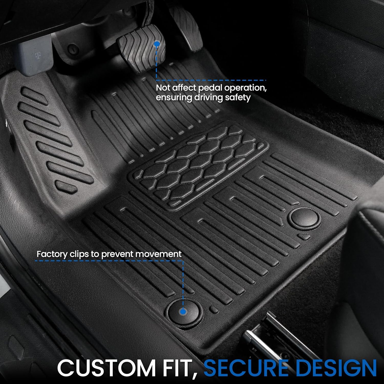 Floor Mats Cargo Mat Set for 2022-2025 2026 Mitsubishi Outlander (Not Fit Sport or PHEV), All Weather TPE Backrest Mat Trunk Mat Cargo Liner Accessories(Floor Mats+Backrest Mats+Cargo Mat) - Image 2