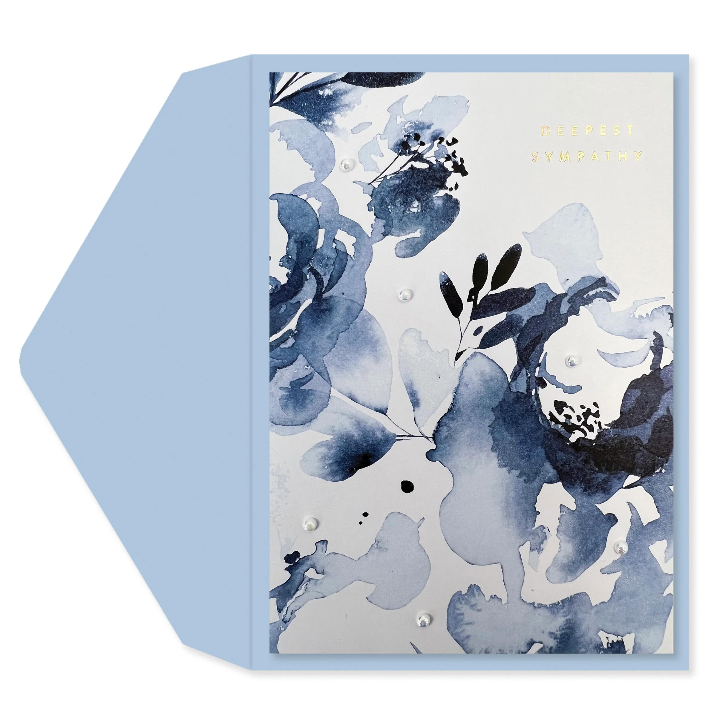 Graphique Watercolor Sympathy Handmade Card | Condolence and Bereavement | Thinking of You | Grief and Loss | Family and Friends | Color-Coordinated