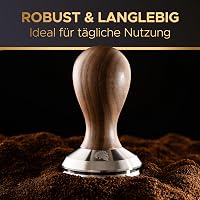 BaristaLegends 58,5 mm Espresso Tamper Rozsdamentes Acél Fa Nyéllel Profi Kávéhoz 5