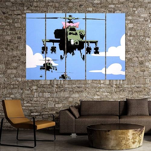 Miniatura 87 de Banksy Graffiti Street Art Colecciones de lienzos de arte callejero. Listo para colgar. Fabricado en Estados Unidos #4#5