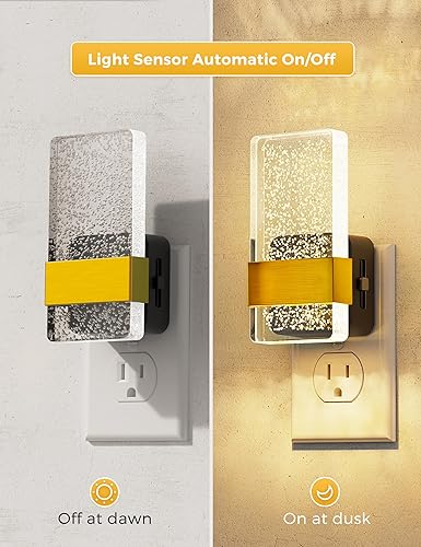 Miniatura 2 de L LOHAS LED - Luces nocturnas enchufables en la pared, paquete de 2 luces nocturnas LED enchufables con sensor de crepúsculo a amanecer, luz Blanco