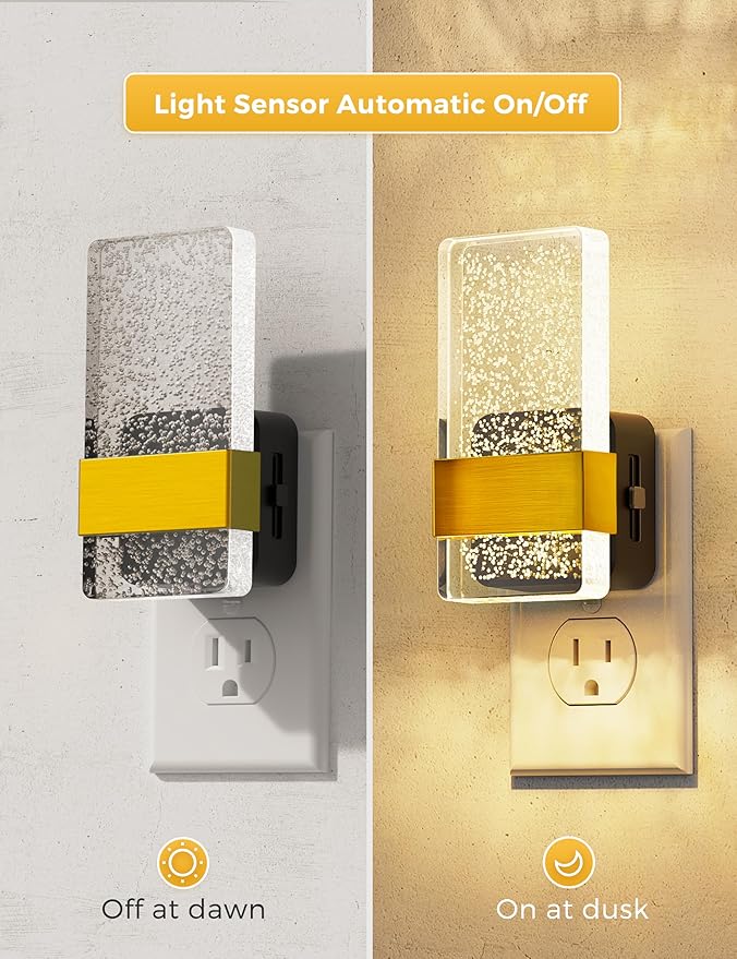 L LOHAS LED L LOHAS LED Night Light, Bathroom Night Lights Plug Into Wall with Dusk-to-Dawn Sensor, 0-100LM Dimmable Nightlight, Wall Sconce-Style Design Nightlights for Hallway,Stairway,Gift, 1 Pack photo 2