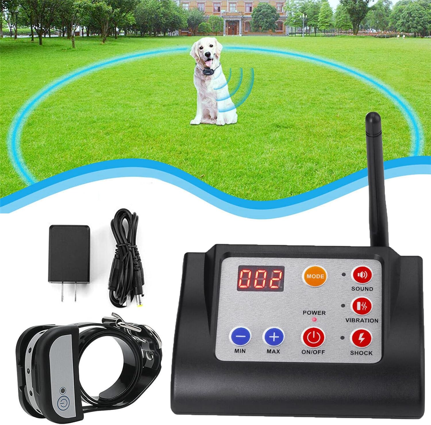 Wireless Dog Fence Dog Training 2 in 1 System,Electric