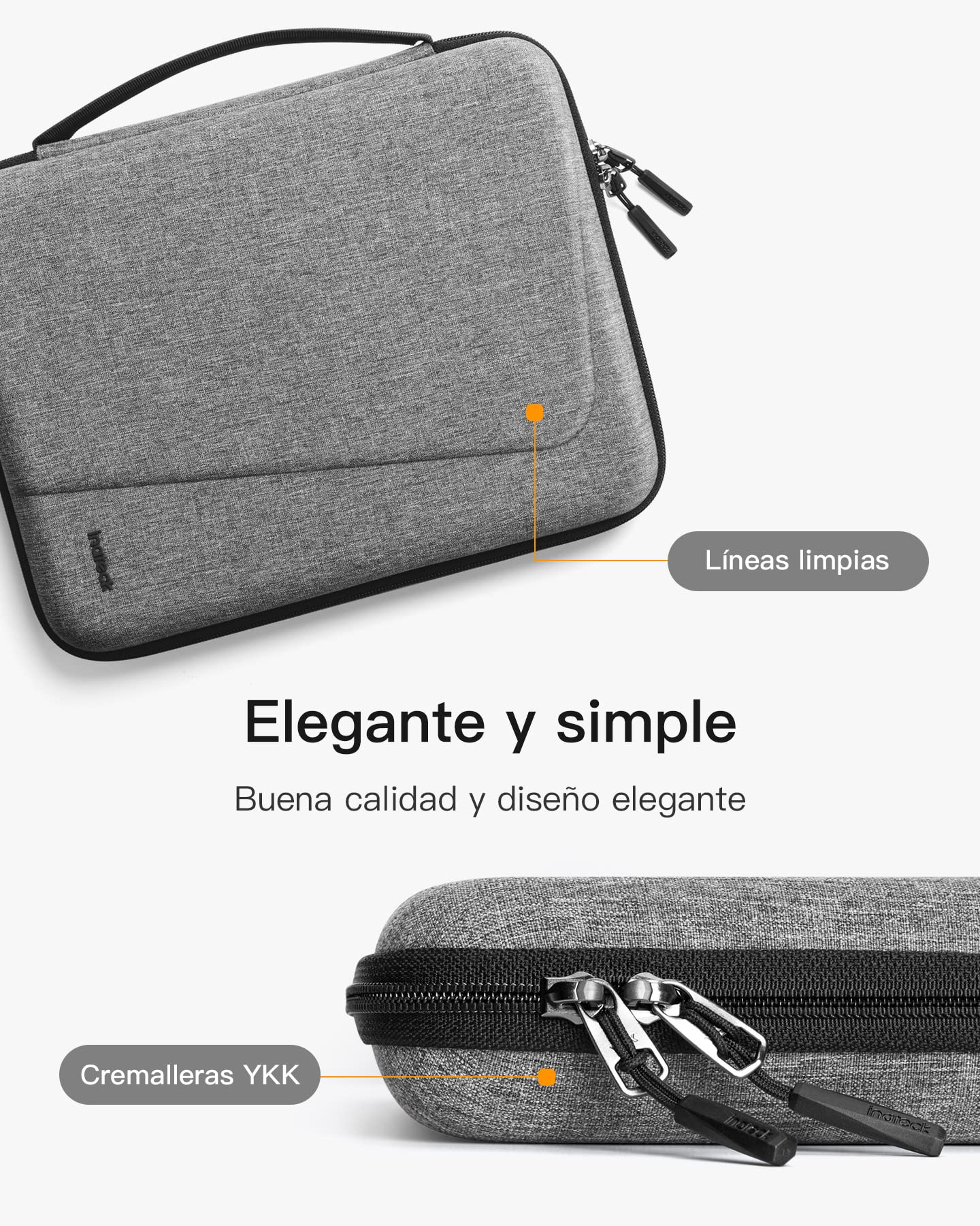 Inateck Funda rígida para Tablet de 11 Pulgadas Compatible con iPad Pro M2 2022, M1 2021, iPad Pro 2018-2020 Funda de Transporte Que Absorbe los Golpes, Gris