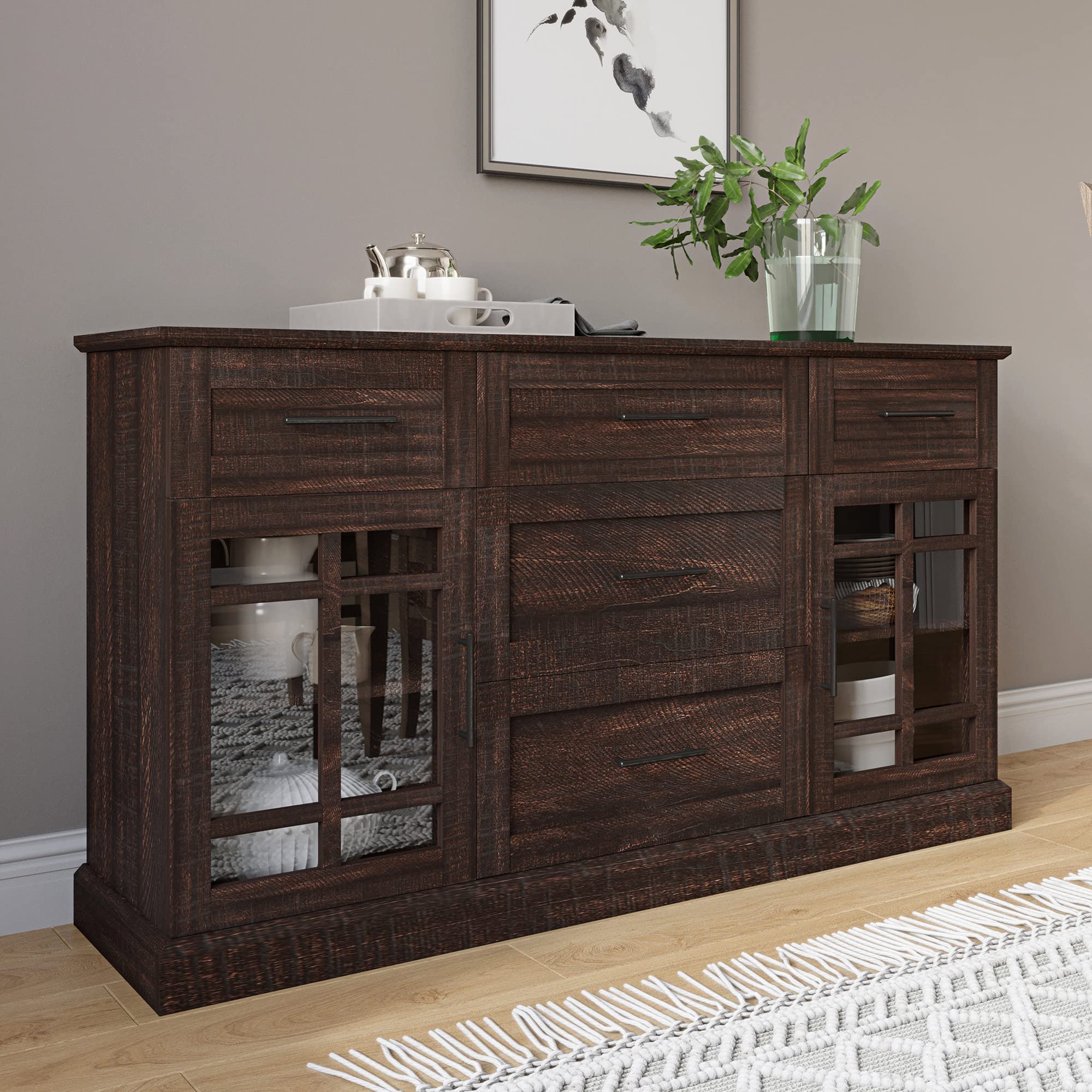 Amazon.com - BELLEZE Sideboard Buffet Console Table, Versatile