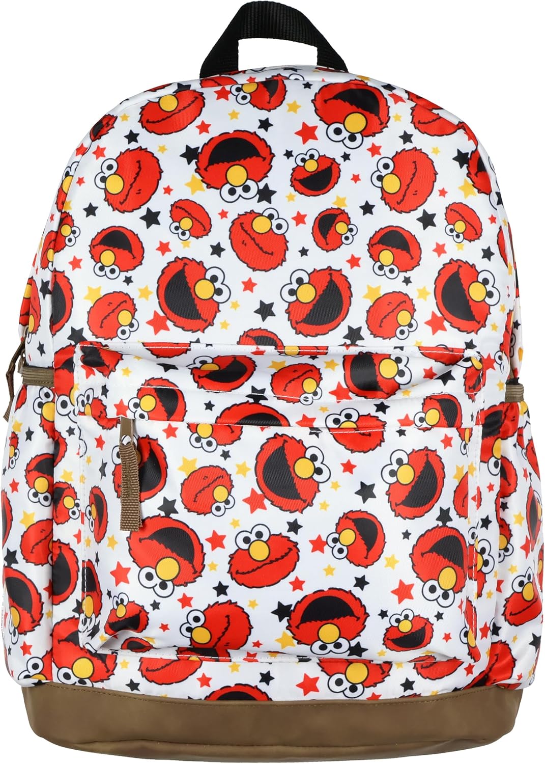 INTIMO Sesame Street Elmo Backpack – Kids School Bookbag with Laptop Sleeve, Padded Straps & Side Water Bottle Pockets 17"