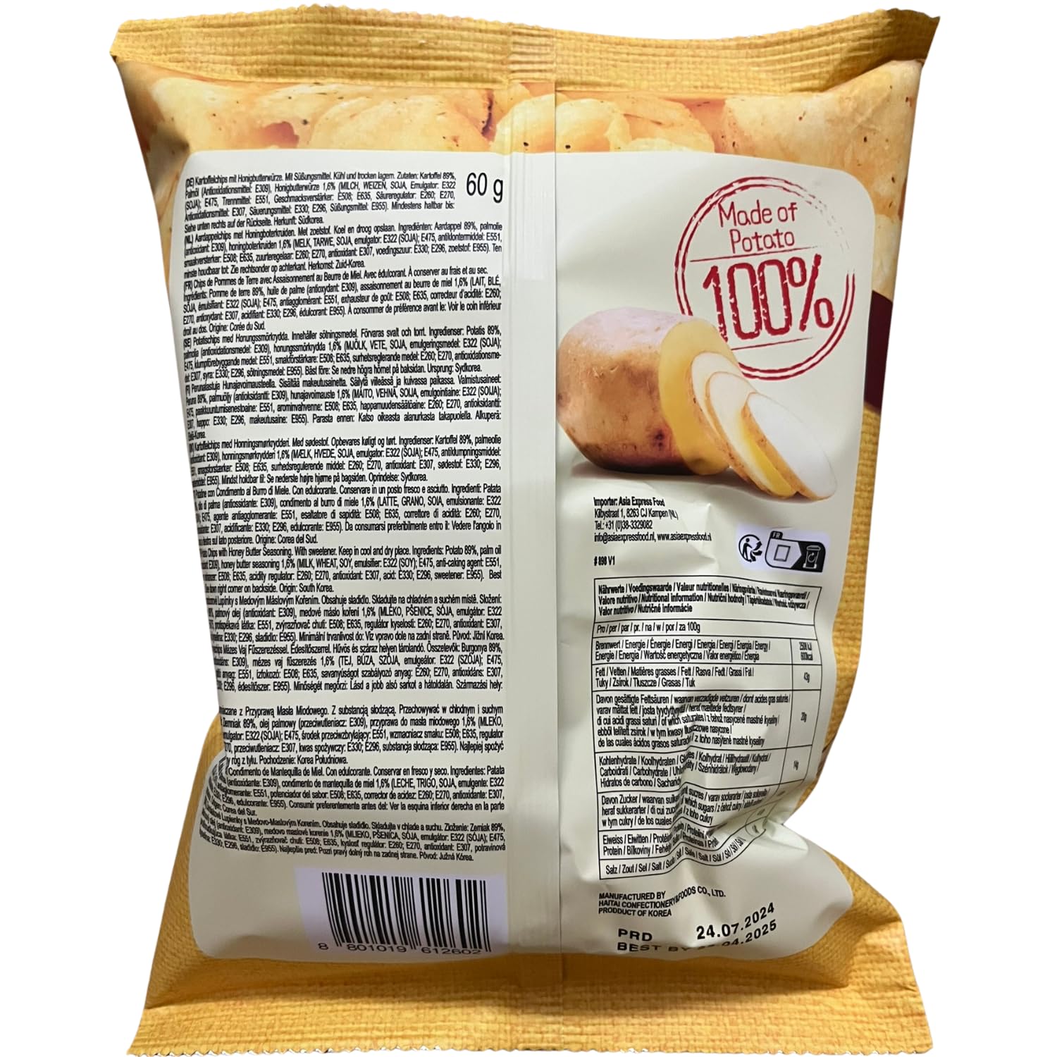 HAITAI - Honig Butter Chips - 16 X 60 GR - Multipack