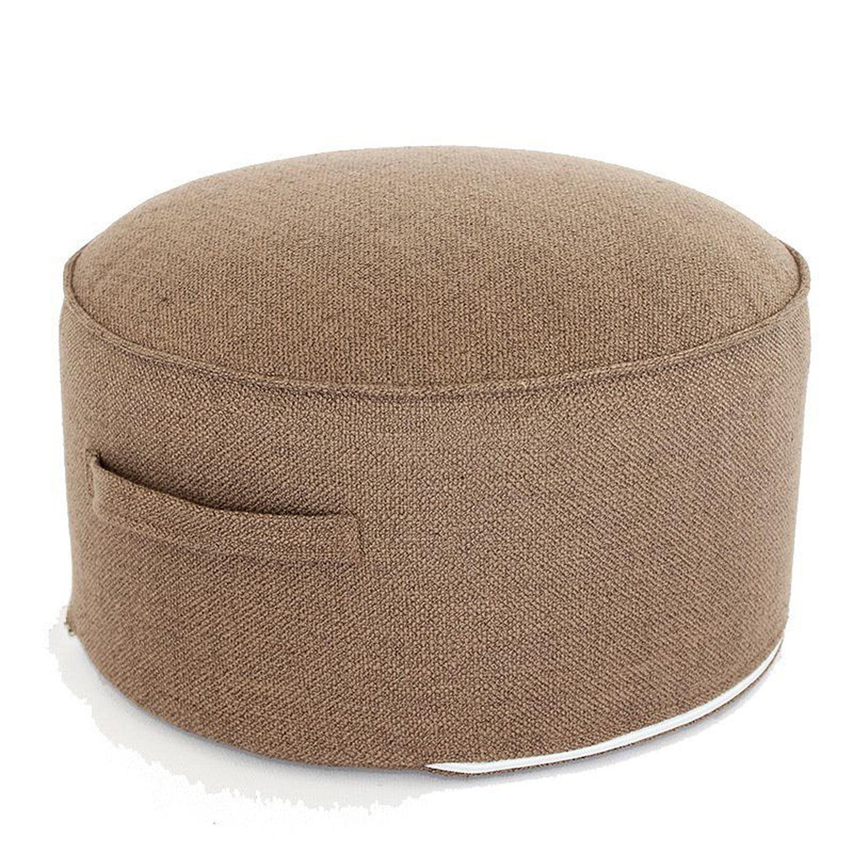 Tabouret de change haut de gamme en lin et coton kaki pour intérieur