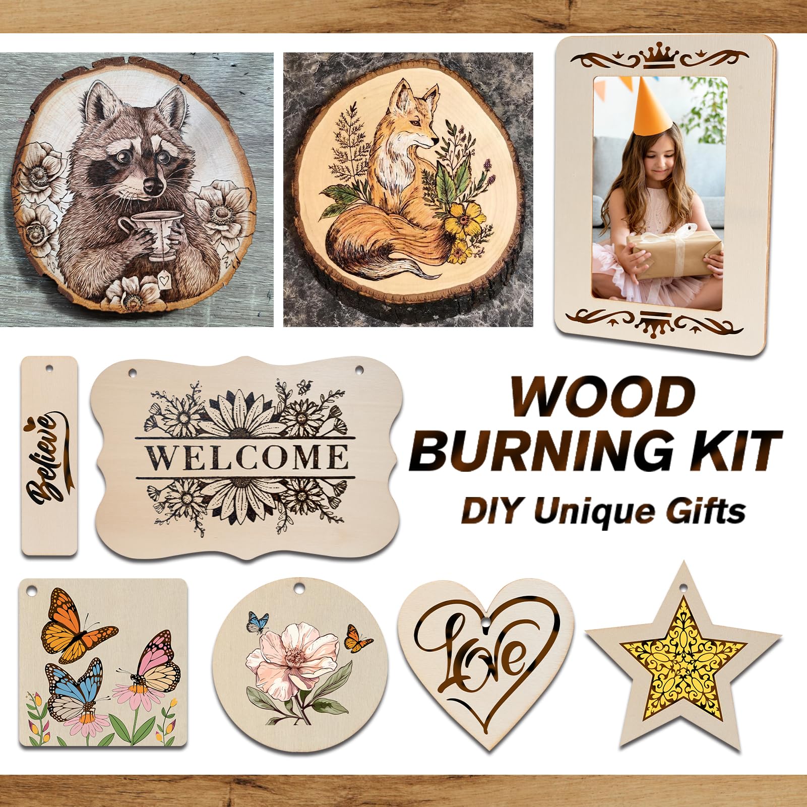 K KERNOWO Wood Burning Kit - Beginner Pyrography -2