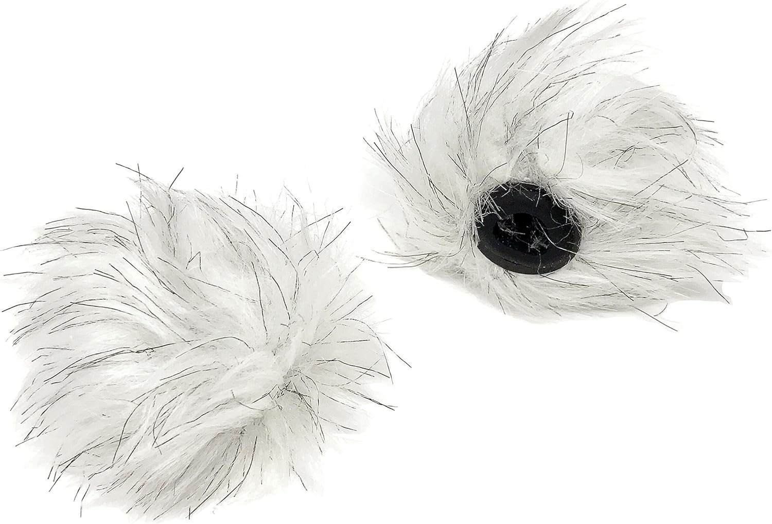 Movo WS-RD8 Dual-Layered Furry Lavalier Microphone Windscreen Fitted for 8mm Lav Mics (2 Pack)