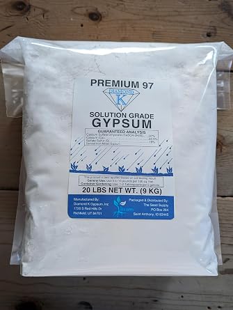 20 Pounds Diamond K Gypsum Soluble Grade Fertilizer Powder