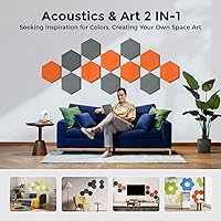 Vista 5 de Self-Adhesive Acoustic Panels [390 lbs/yd³ Ultra-High Density], 2nd Generation Sound Absorbing Panel, Professional Level Sound Panel, Polyester