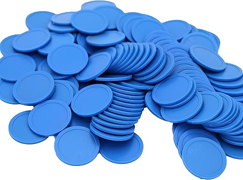 Caja de 1.37 pulgadas de 120 monedas de conteo para fichas de póquer y monedas de juego (1.37 pulgadas, azul claro)