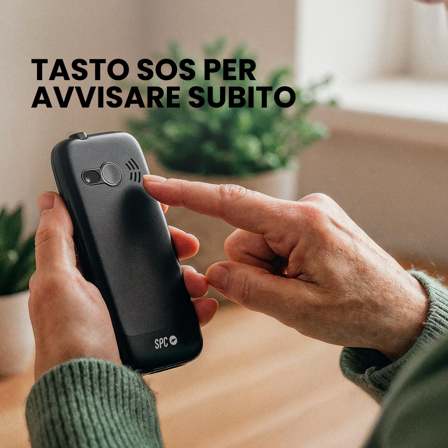SPC FORTUNE 2 MAX - Cellulare senior, 4G e base di ricarica | Display 2,4" antigraffio, tasti grandi, suoneria 104dB, SOS, ICE e configurazione a distanza