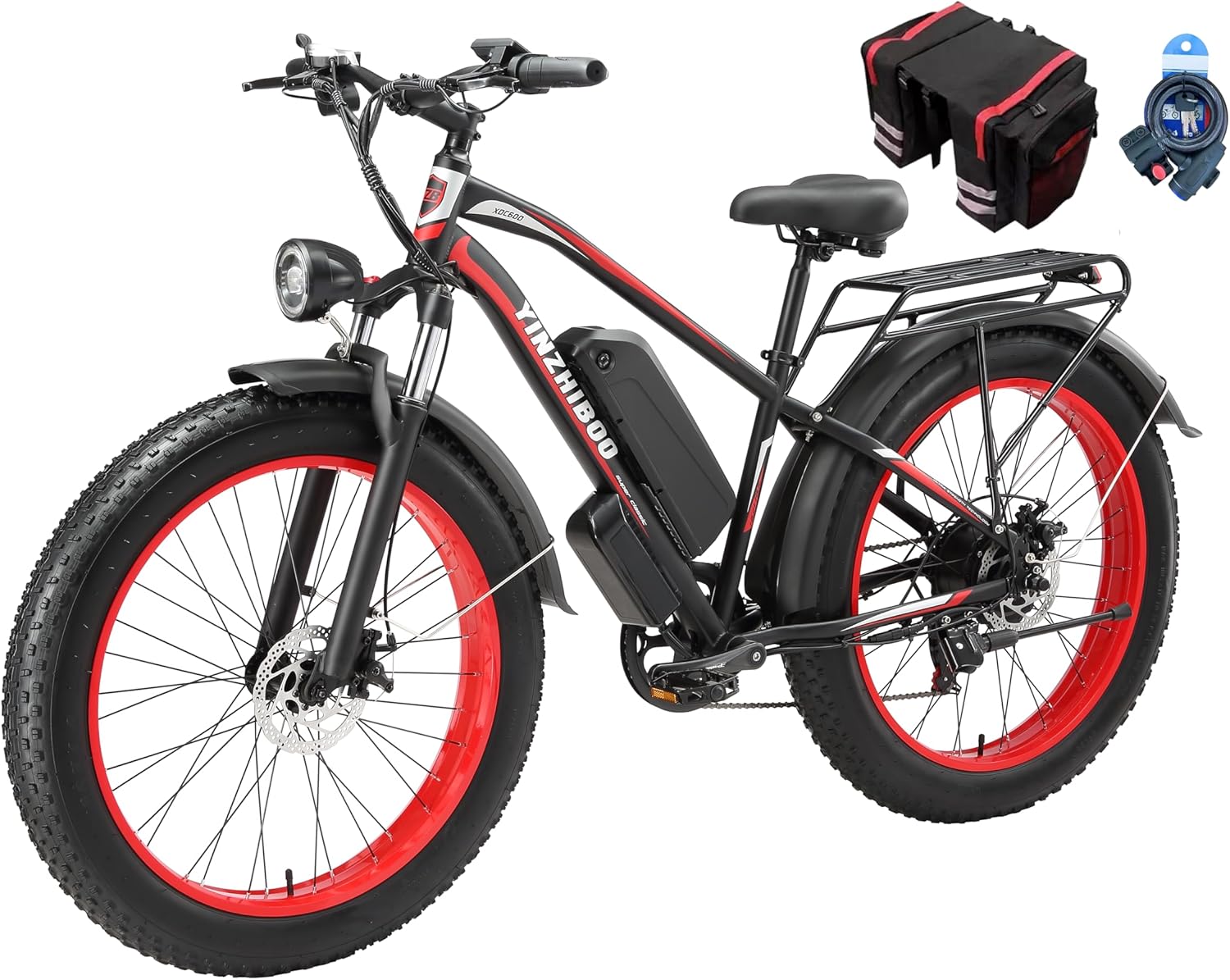 Electric Bike for Adults, 2000W Peak Motor E Bikes, 26" Fat Tire Electric Mountain Bike, 32 MPH Electric Bicycle, 48V 17.5Ah (840Wh) Removable Battery, UL2849 Certified