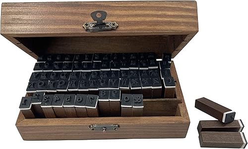 Becho 70 sellos del alfabeto, juego de sellos vintage de goma de madera con números y símbolos para artes, manualidades, fabricación de tarjetas, etc
