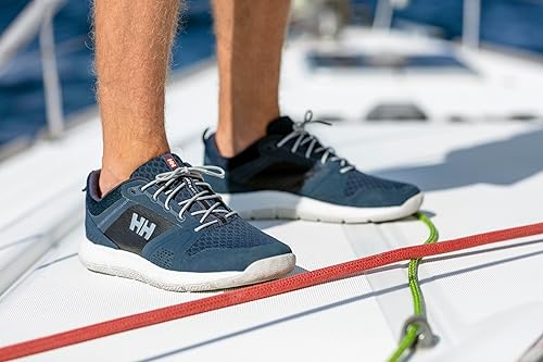 Vista 4 de Helly-Hansen F-1 - Tenis de vela para hombre, zapatos náuticos de malla de secado rápido, calzado de vela de tracción que no deja marcas