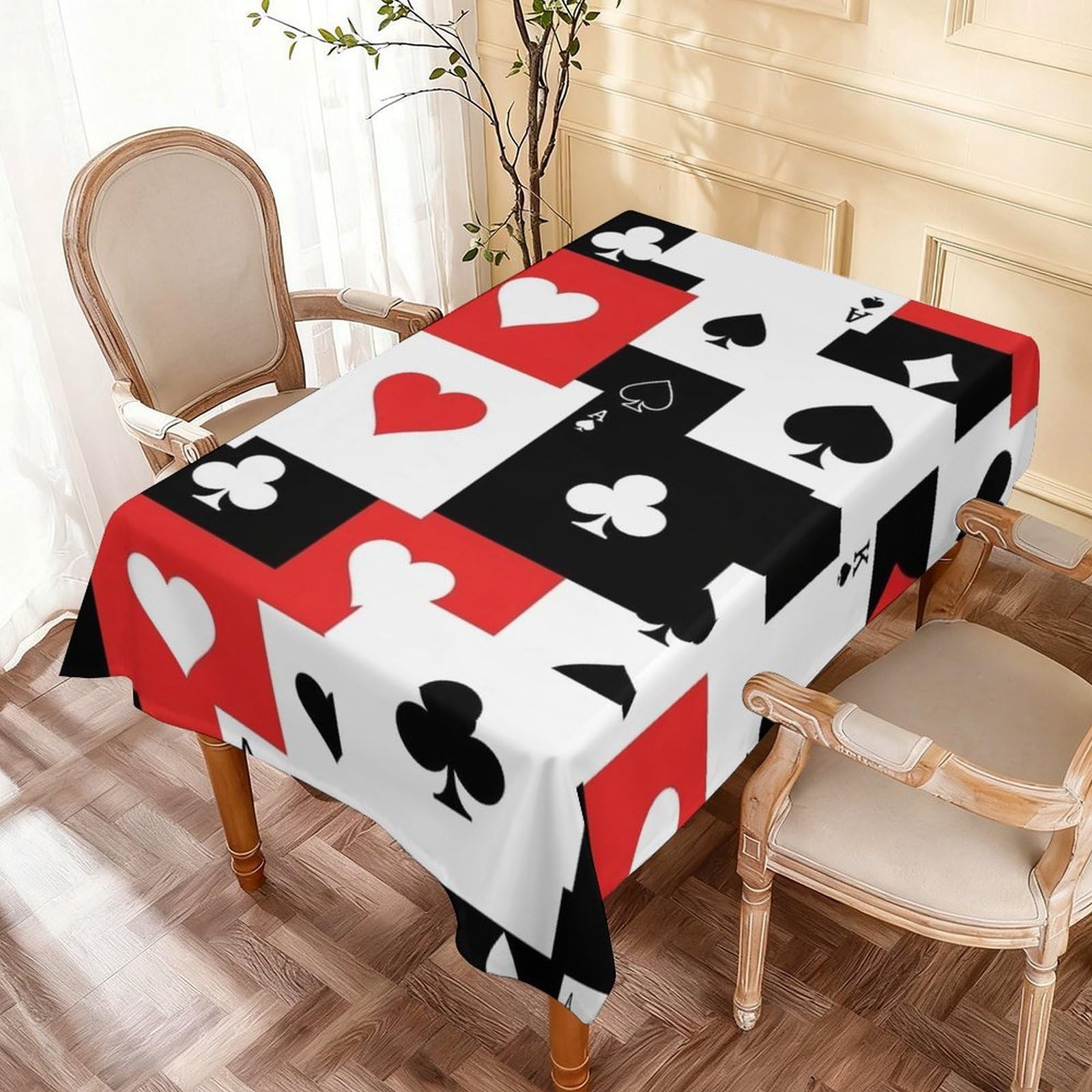 Nappe carte quadrillée rectangulaire 137x183cm housse table salle à manger