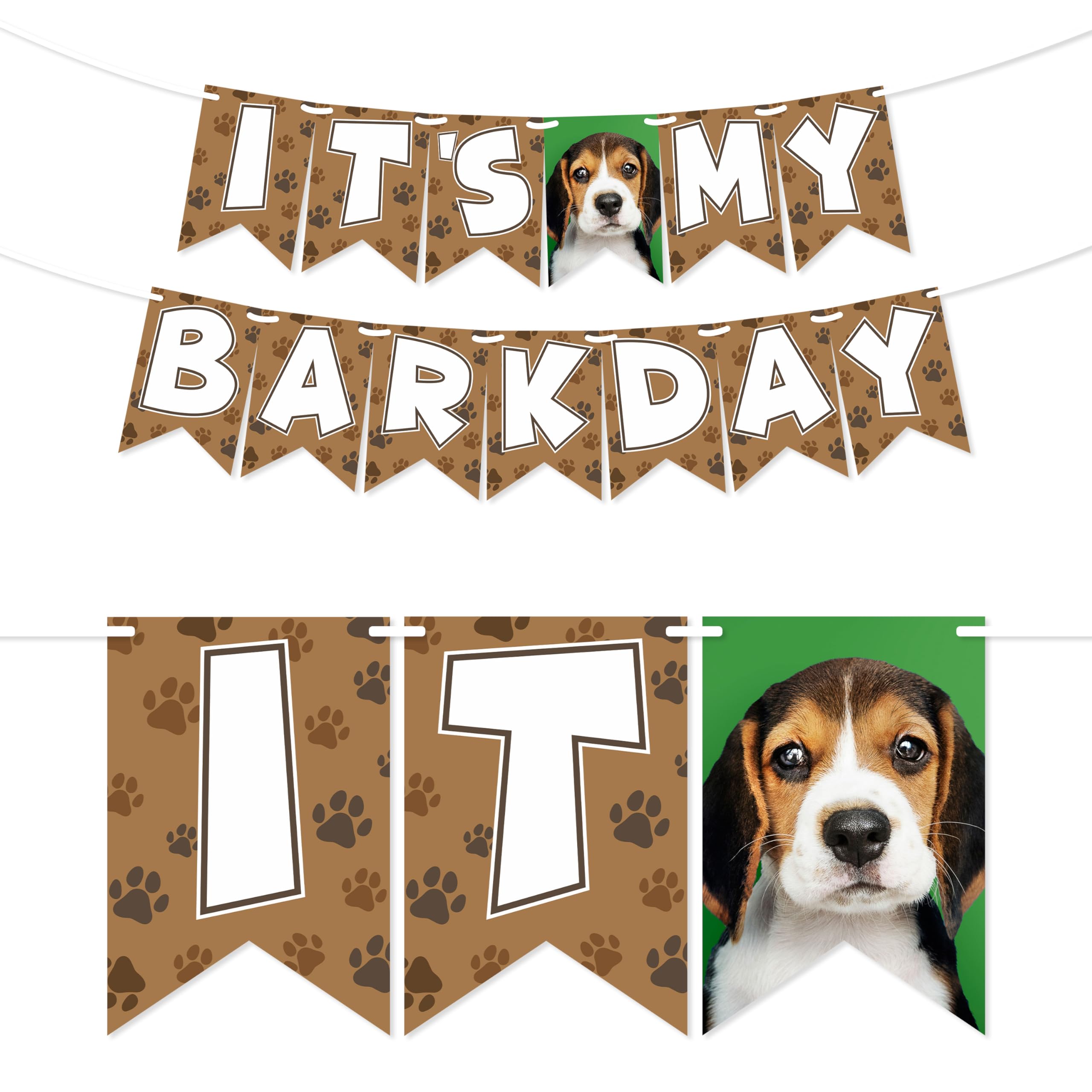 WOBBOX Dog Birthday Decoration Bunting Banner, Dog Birthday Decoration Items