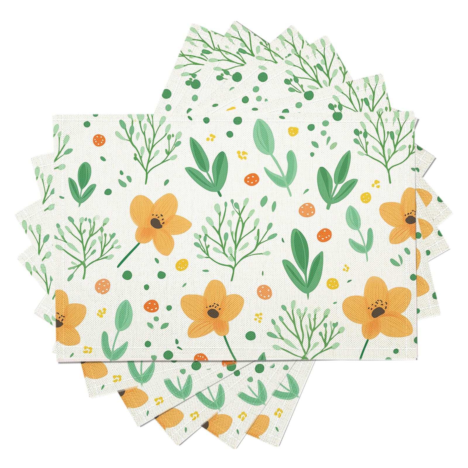 Sets de table fleurs à pois pour égayer vos repas en famille dans la cuisine