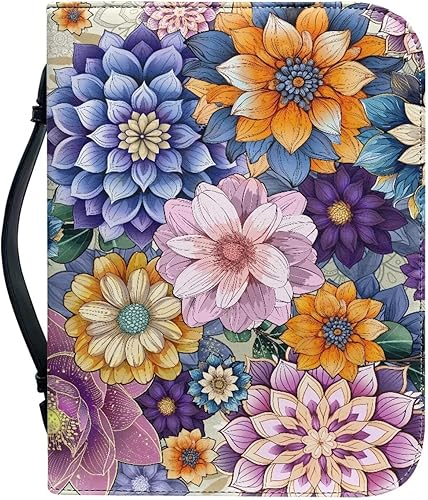 Miniatura 34 de TODIYADDU Funda de la Biblia para las mujeres, cubierta de la Biblia de la PU, suave bolsa de libro personalizada impermeable, bolsa de iglesia