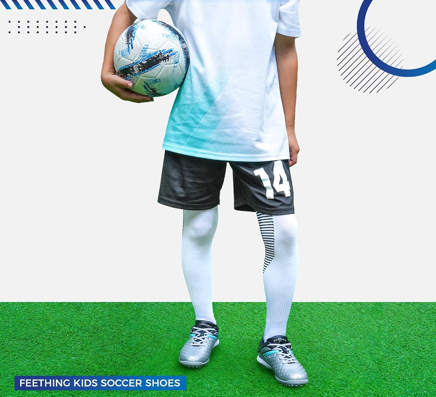 Girls Boys Indoor Soccer Shoes Kids Turf Training Football Cleats Youth TF Durable Futsal Soccer Sneaker Littel/Big Kid