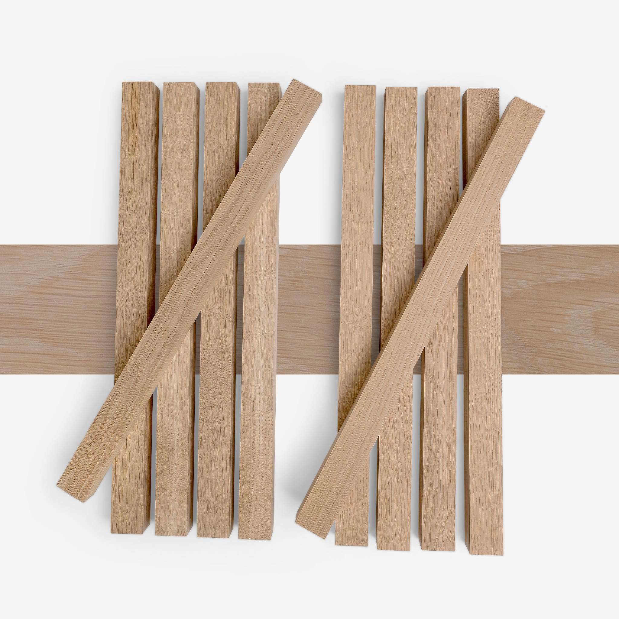 10er‑Set Holzleisten Eiche gehobelt 500 × 30 × 30 mm – Massivholzleisten naturbelassen & verleimfertig – für Möbelbau, Innenausbau & DIY