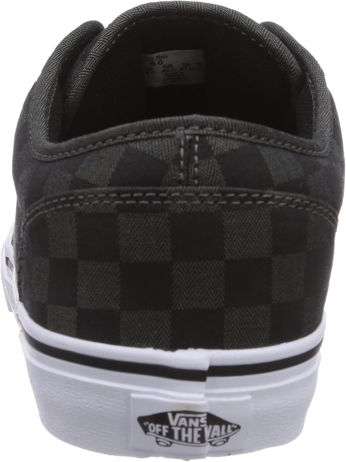 Vans Men's Low-Top Sneakers, Gray Grau Herringcheck FGL, US 7.5