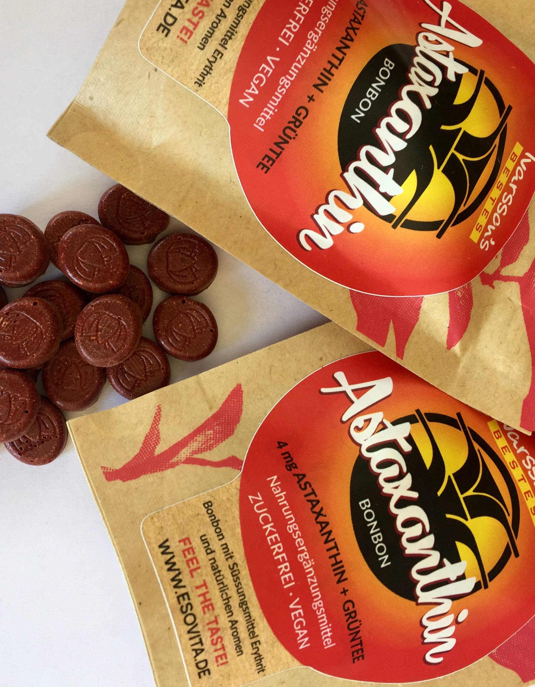 Astaxanthin I 90 Bonbons I Ivarssons VitalAstin I je 4 mg natürliches Astaxanthin I mit Vitamin E & Vitamin B12