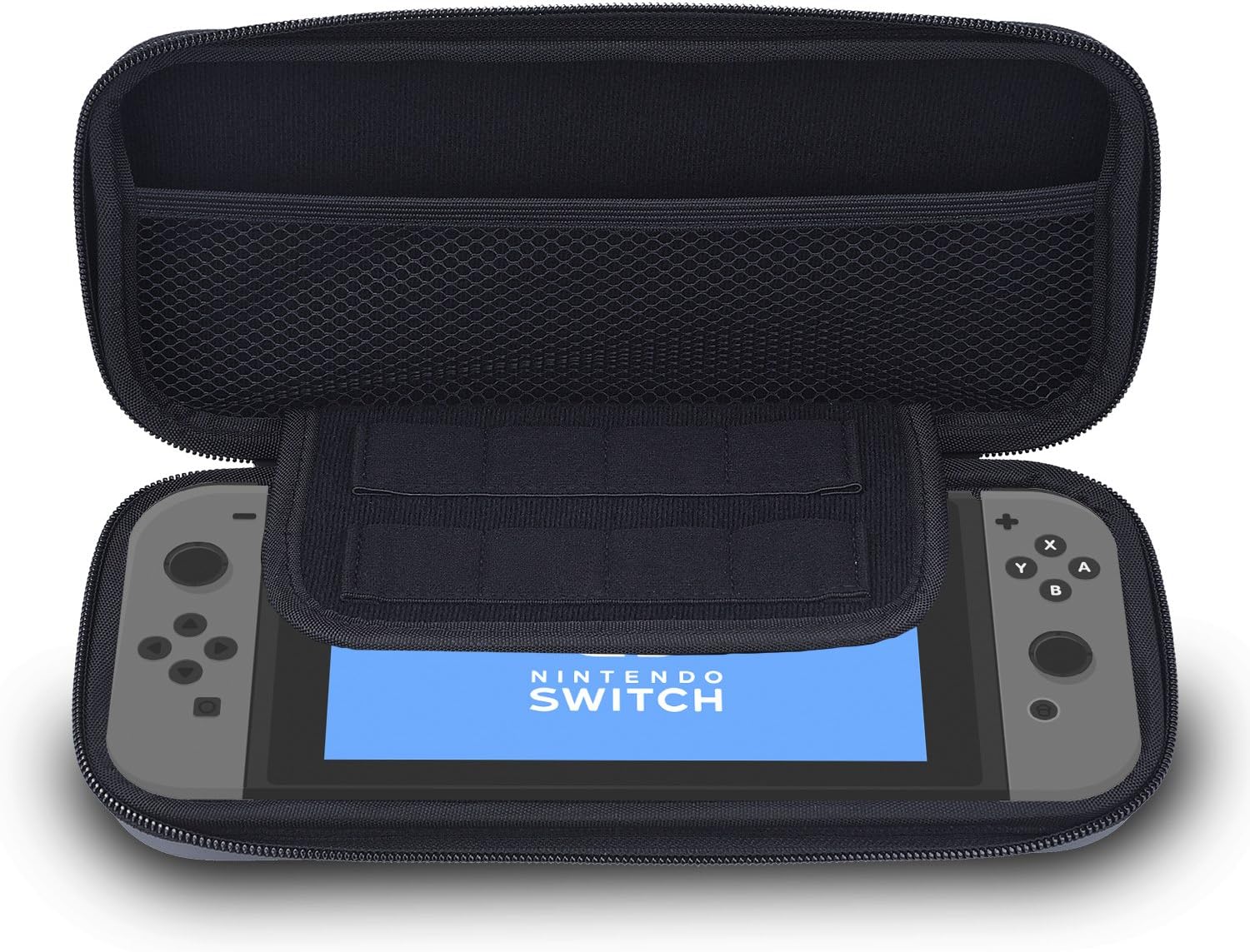 Blulu EVA Hard Shell Tough Pouch Carrying Case for Nintendo Switch, Grey