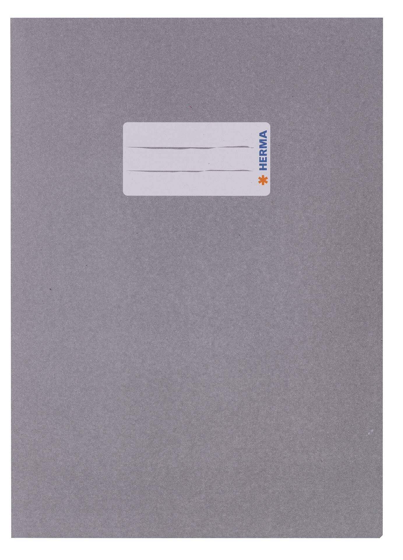 HERMA 5518 Notebook Covers A5 Paper Grey, Pack of 10, Notebook Covers with Labelling Field Made of Extremely Strong Paper and Rich Colours, Exercise Book Cover Set for School Notebooks, Coloured โ image 1