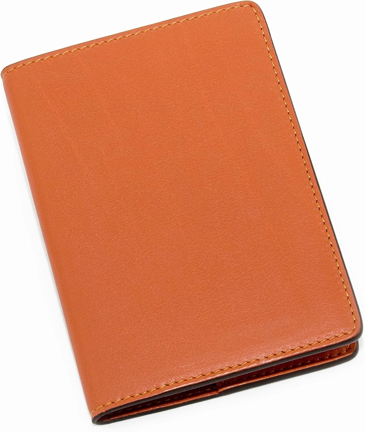 Maruse Italian Leather Passport Cover for Men and Women, Handmade in Italy, Orange