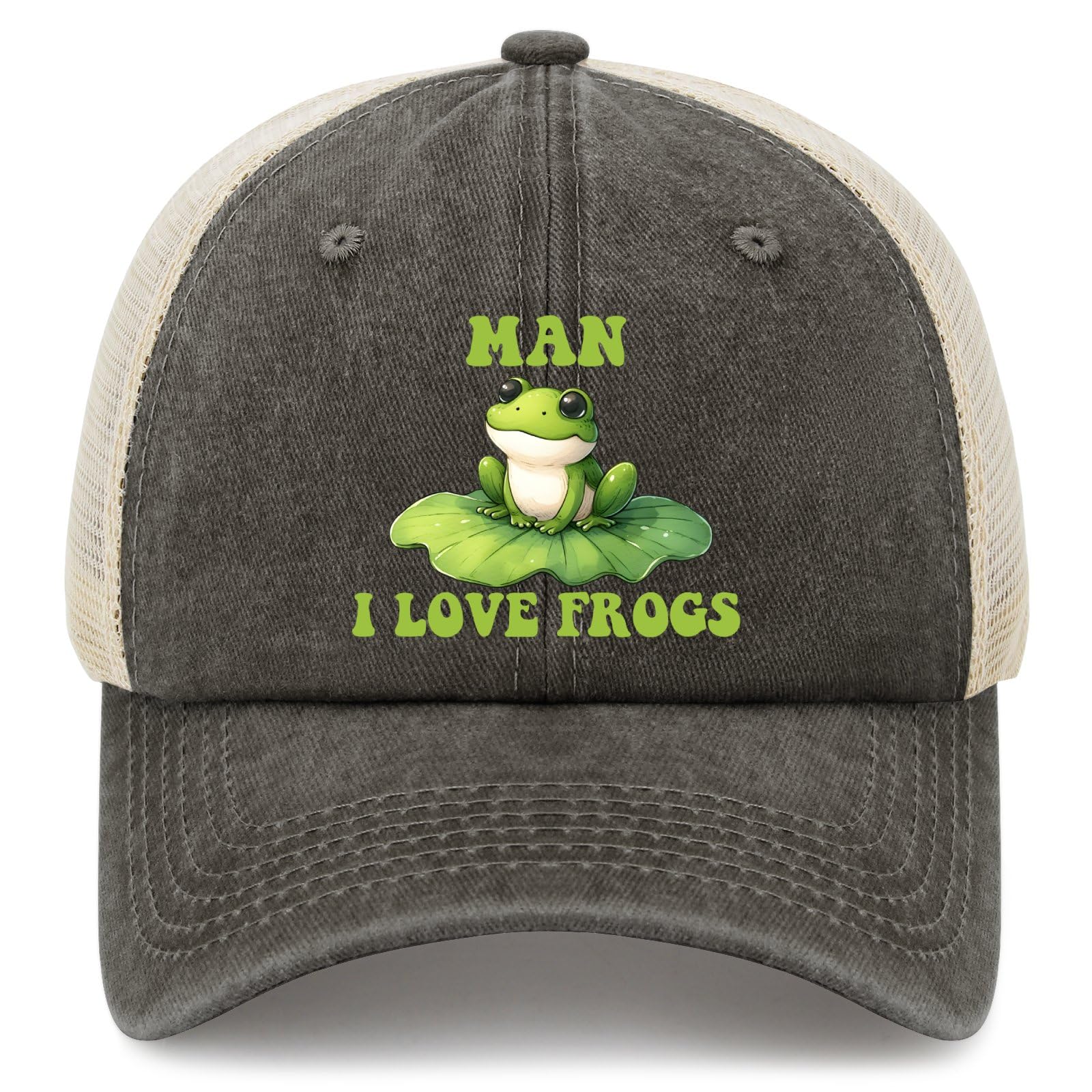 Man I Love Frogs Hats Camping Cap for Girlfriends