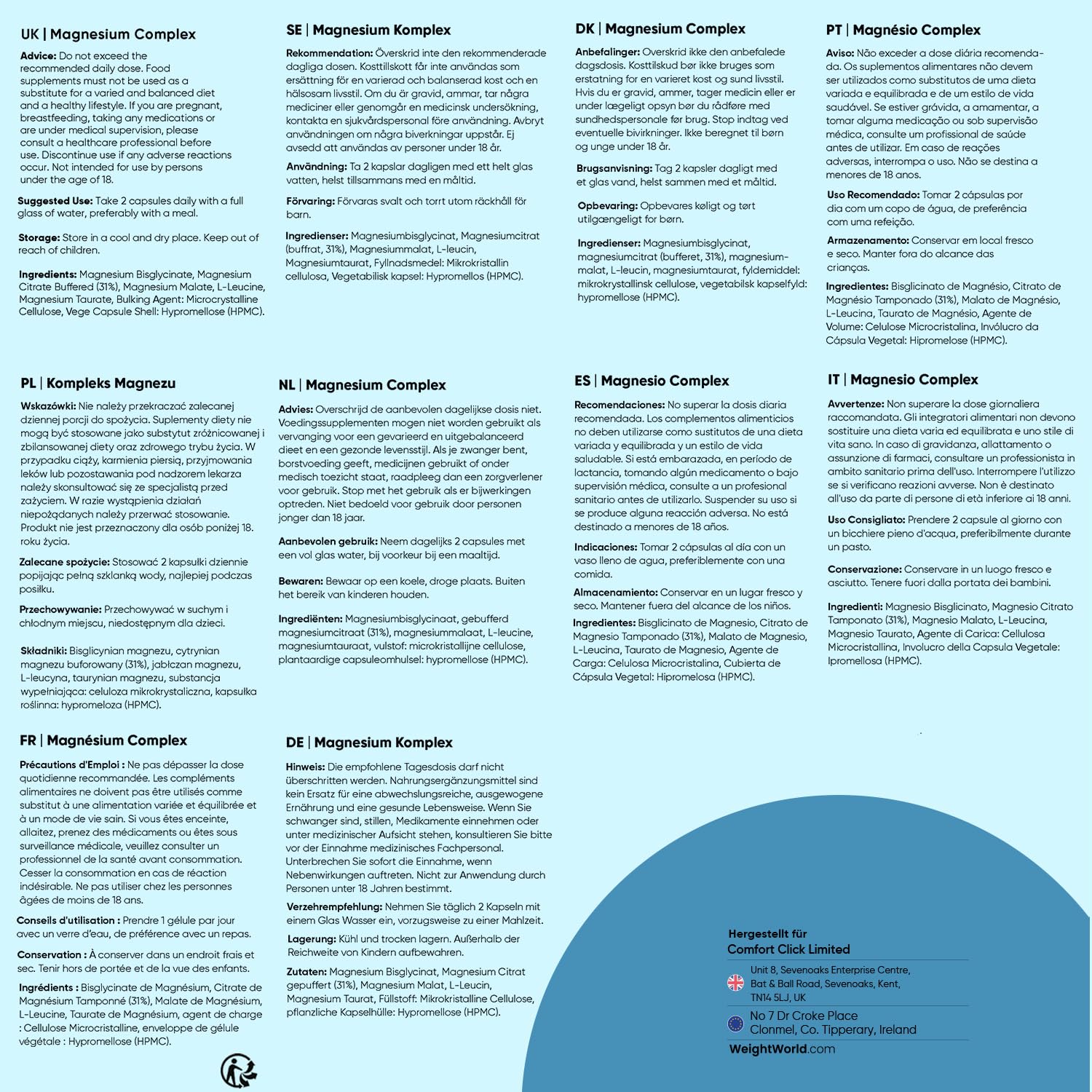Glucosamin Chondroitin MSM Kapseln + Omega 3 Weichkapseln + Magnesium Komplex 4 in 1 Kapseln - Geschmacksneutral - Frei von Gluten, Gentechnik - Gemäß GMP - WeightWorld