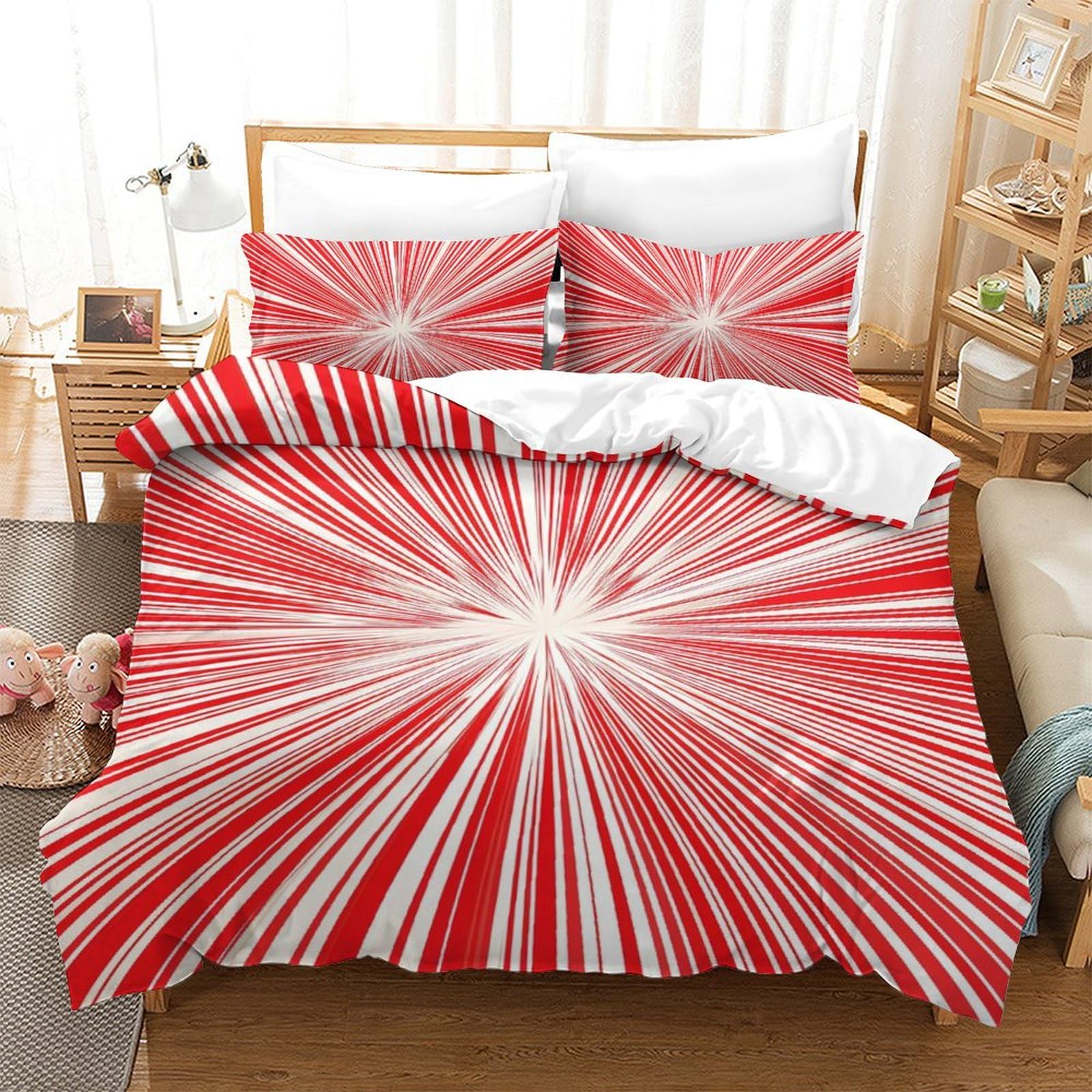 Housse de couette 140x200 Vertige 3D avec fermeture éclair facile en microfibre