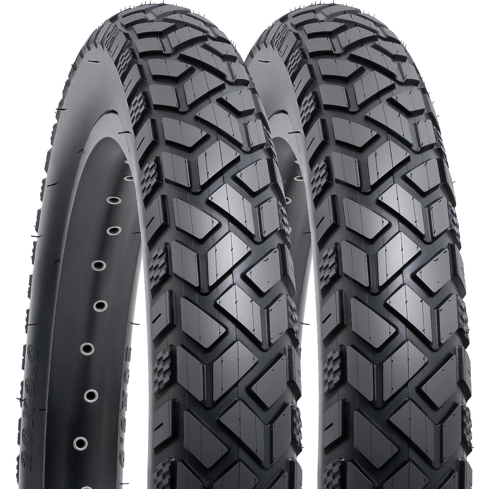 YunSCM 2PSC - Pneumatici Fat da 20 pollici, 20 x 3,0, compatibili con pneumatici per bici da strada da 20 x 3,0 pollici