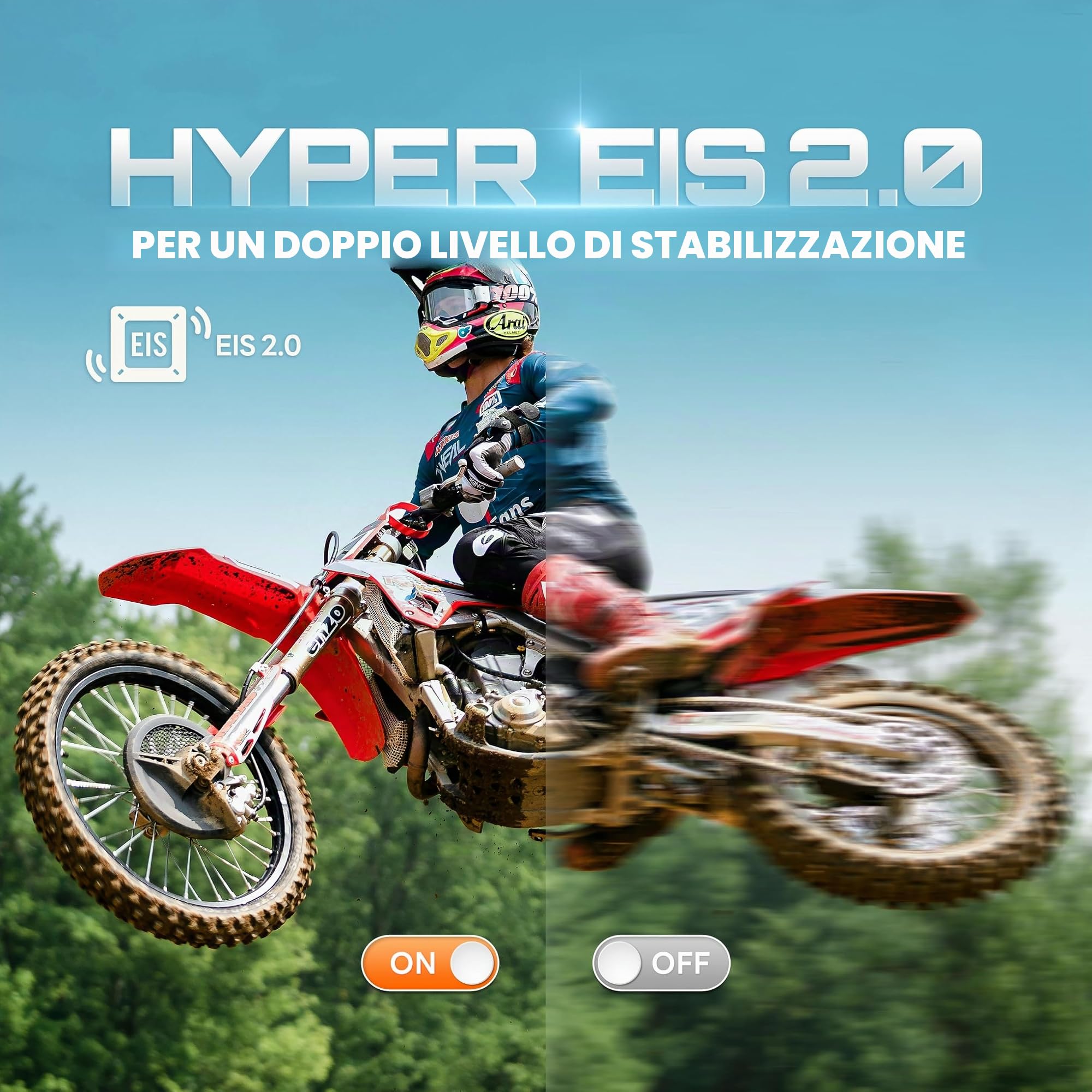 Action Cam 5K 24MP Motion 5 Pro 40M fotocamera subacquea Ultra HD Touch screen 170° grandangolo, stabilizzazione ghiaccio con microfono esterno 64GB scheda di memoria U3