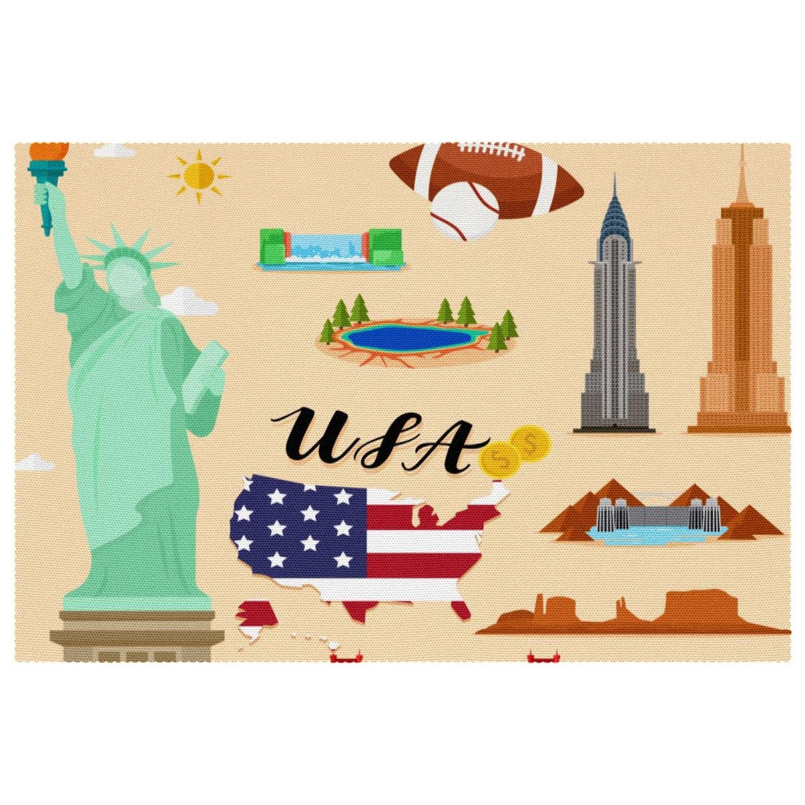 Sets de table USA antidérapants pour éviter les taches de chaleur