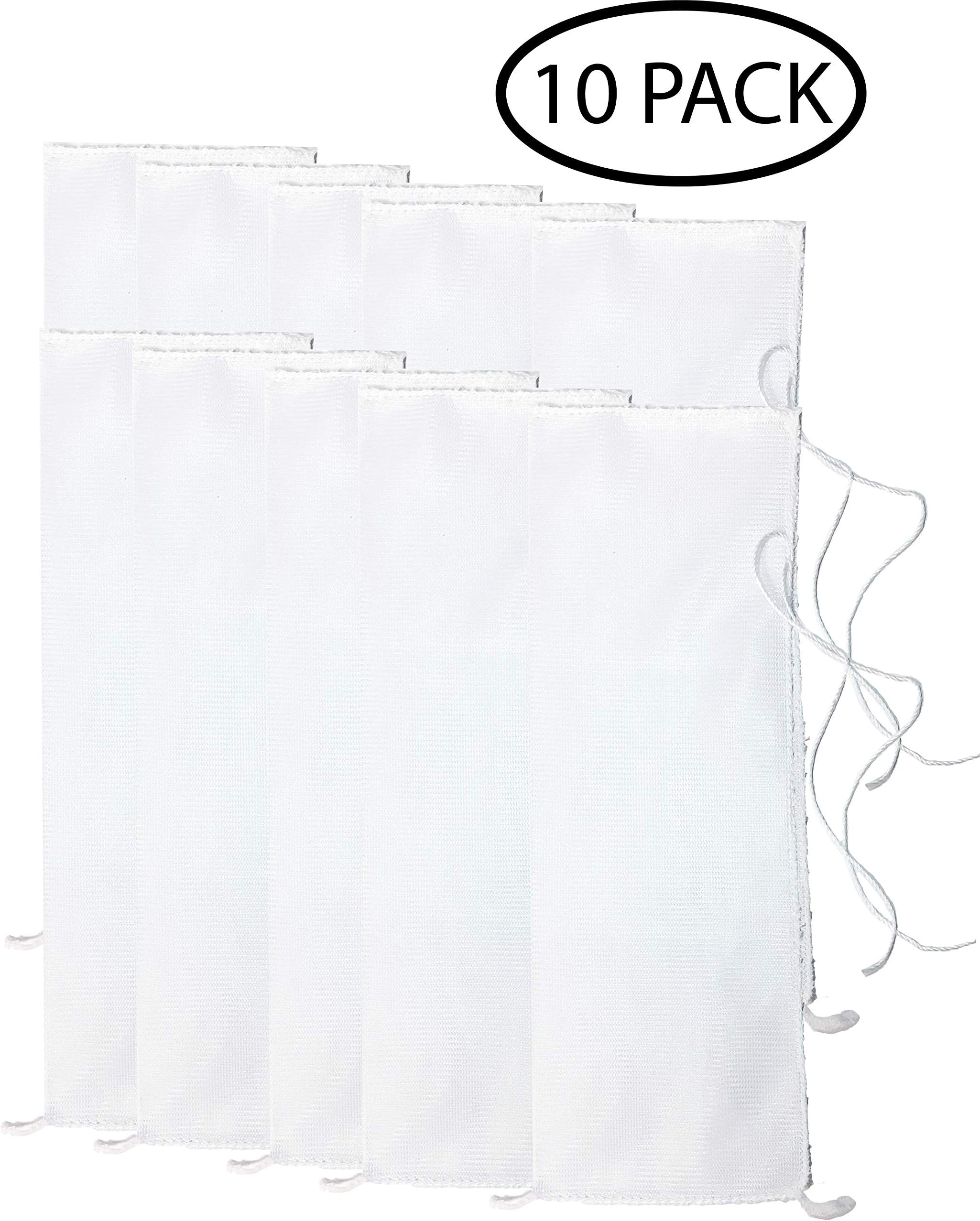 10 Pack - Nylon 12x4 Media Filter Bags for Bulk Aquarium or Pond Filtration